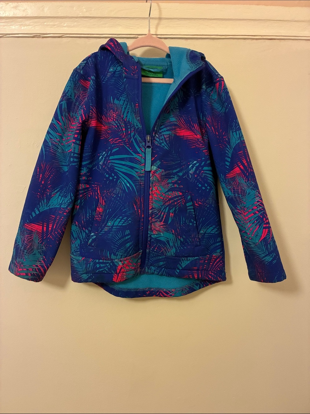 Kids Mountain Hardware Tropical Print Hooded Softshell jacket